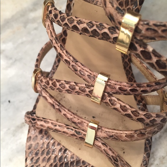 Michael Kors Leather Embossed Snakeskin Heels - Picture 7 of 10